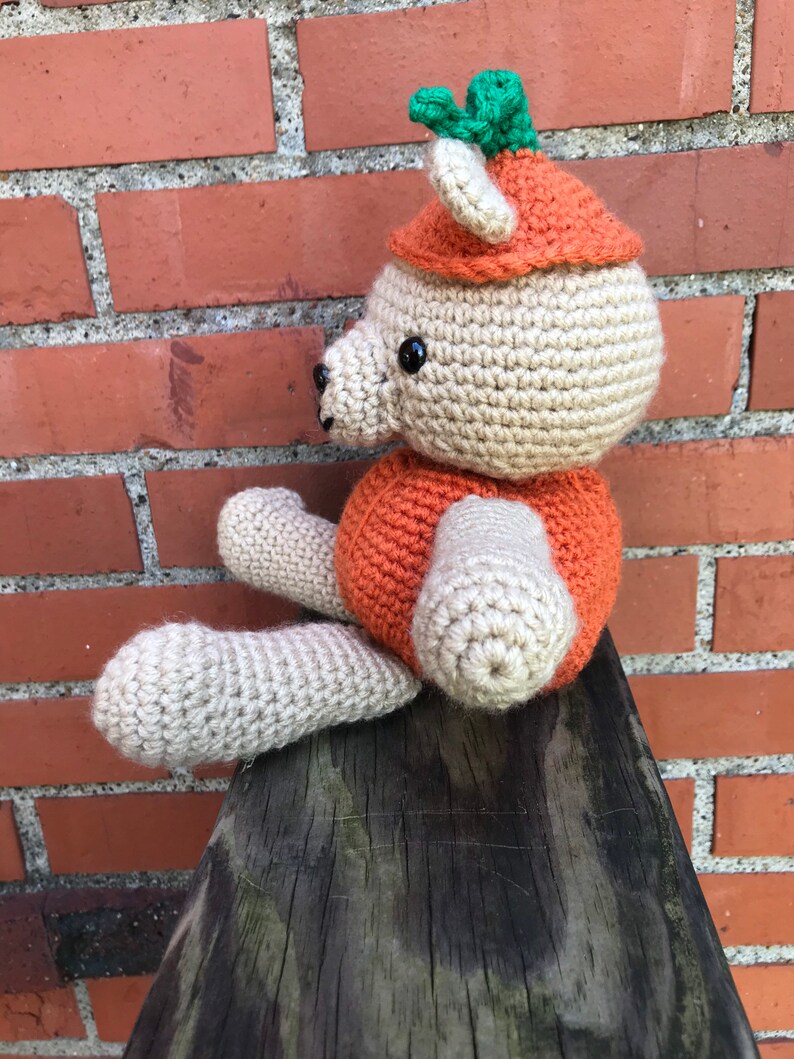 Pumpkin Bear Fall Pumpkin Bear Plush Fall Stuffed Animal | Etsy