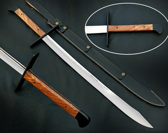 Handmade High Carbon Steel Grosse Messer Sword with Sheath Unique Gift for Him & Her Birthday Gift Thanks Giving Christmas New Year Gift