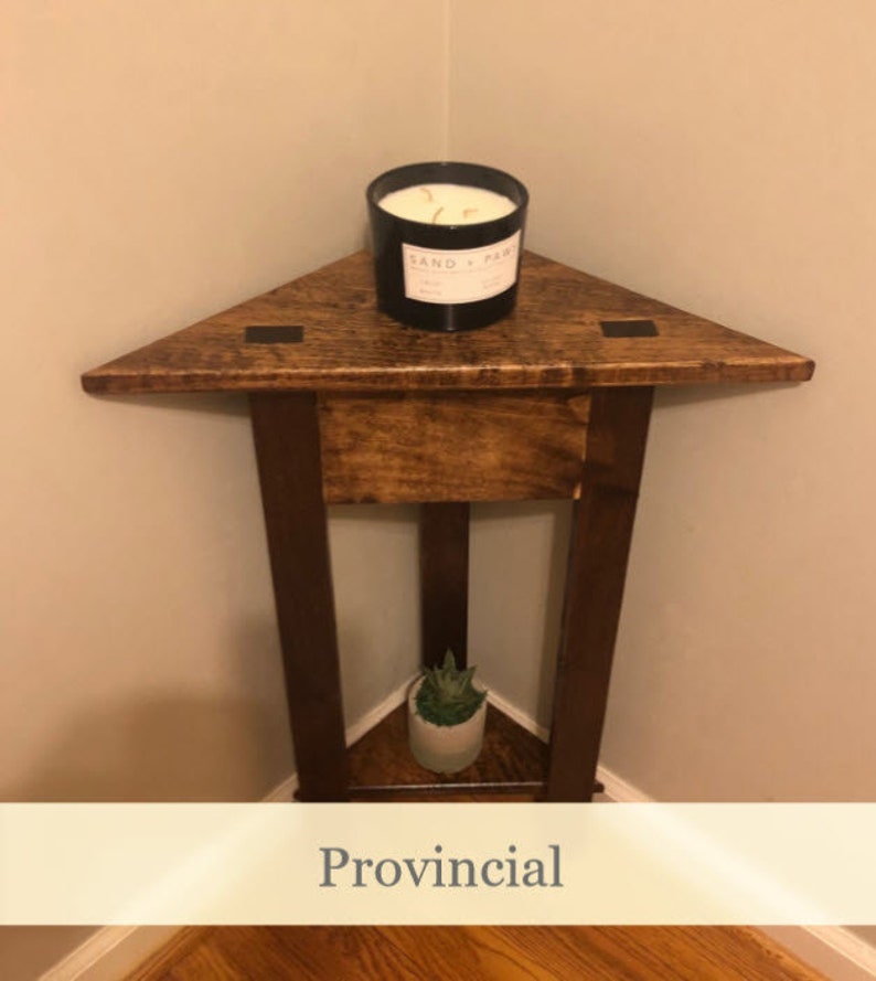 Bathroom Corner Table with Bottom Shelf Etsy