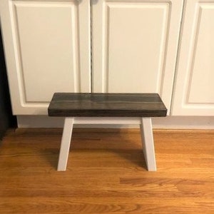 22x9 Single Step Stool, Wooden Step Stool, Rustic Step Stool, Kitchen Step Stool, Bathroom Step Stool, Plant Stand