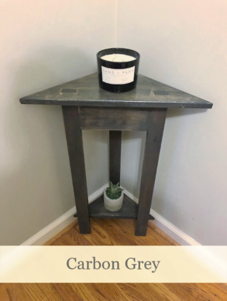 Bathroom Corner Table with Bottom Shelf Etsy