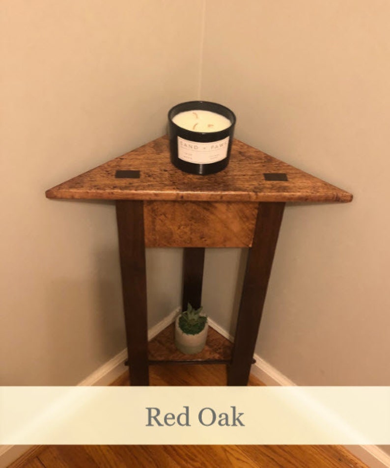 Bathroom Corner Table with Bottom Shelf Etsy