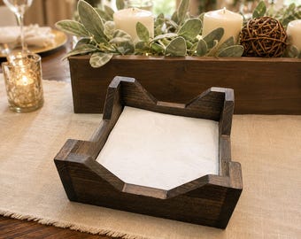 Handcrafted Wooden Napkin Holder - Rustic Home Décor