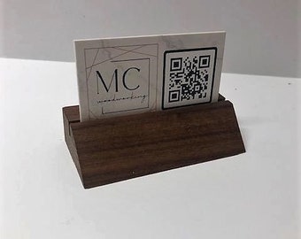 Wooden Business Card Holder, Business Card Stand, Office Organization, Desk Organizer