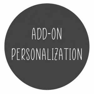 Add On Personalization - Font Choices