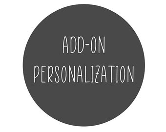 Add On Personalization - Font Choices
