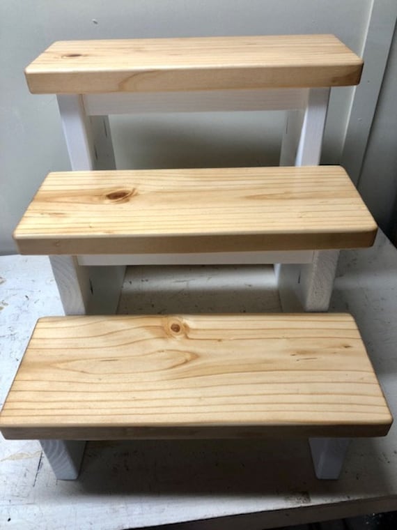 Three Step Stool Extra Large Step Stool Etsy