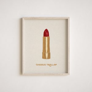 Vicious Trollop Red Lipstick in Gold Tube Stars Hollow image 1