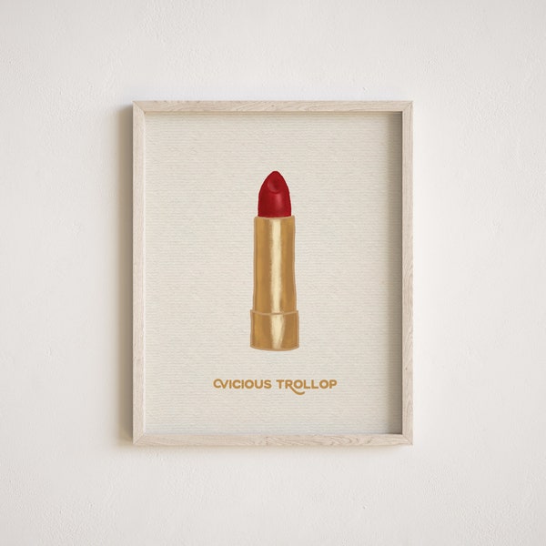 Vicious Trollop Red Lipstick in Gold Tube- Stars Hollow