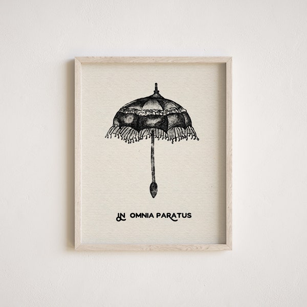 In Omnia Paratus Vintage Umbrella- Stars Hollow