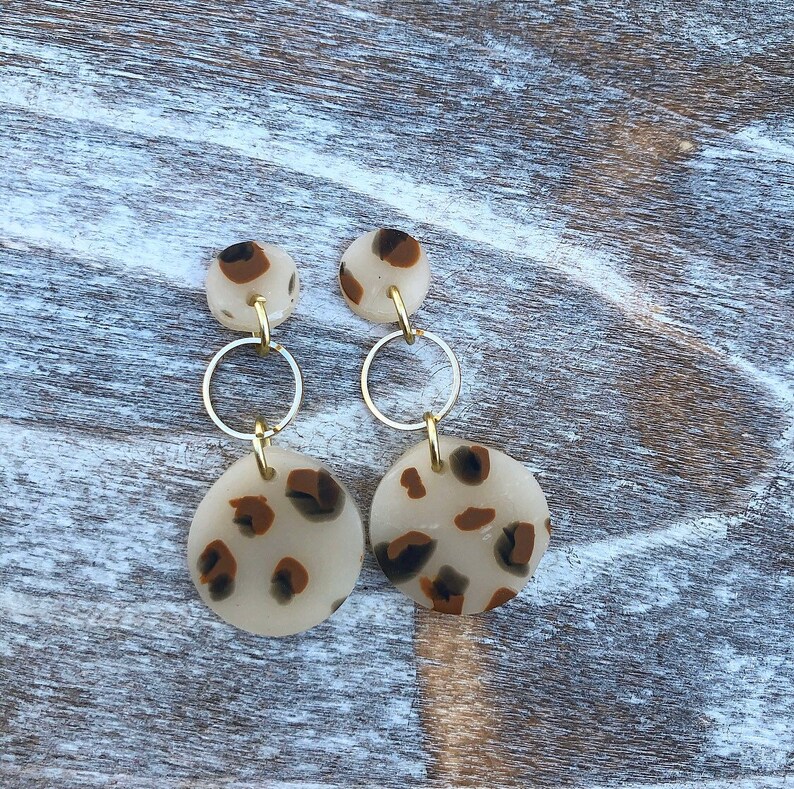 Leopard print dangles