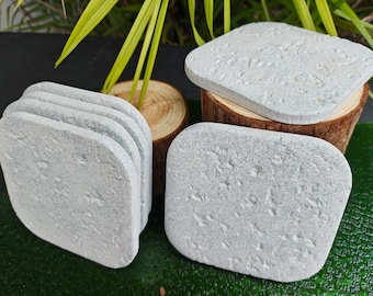 Carrelage en résine écologique aspect pierre roulée - Moucheté bleu