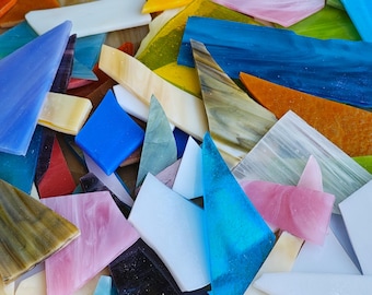 Rebut de vitrail plusieurs couleurs - Boîte emballée