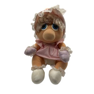 Vintage Hasbro Softies Muppet Babies Miss Piggy Plush Muppets Toy Doll 1985