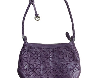 Brighton vintage Barbados hobo paarse leren tas