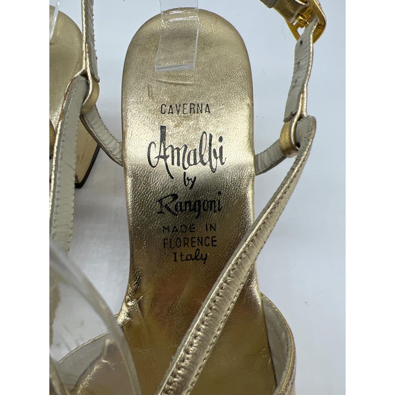 60's/70's Silver Strap High Heels by Rangoni