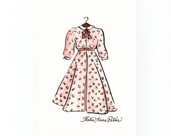 Holiday Inn Valentine's Day Dress | Original 5x7 Watercolor Painting | Old  Hollywood Dress | Holiday Inn Bing Crosby Movie Costume Wall Art - Etsy