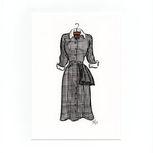 I Love Lucy Vitameatavegamin Dress | 5x7 Original Watercolor I Love Lucy Dress | Lucille Ball Art | Old Hollywood Dress | I Love Lucy Art