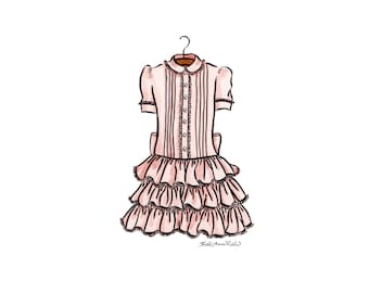 Eloise at the Plaza Dress Print | 5x7 Eloise Art | Eloise at the Plaza Print | Eloise Dress | Eloise in Paris | Eloise at the Plaza Wall Art