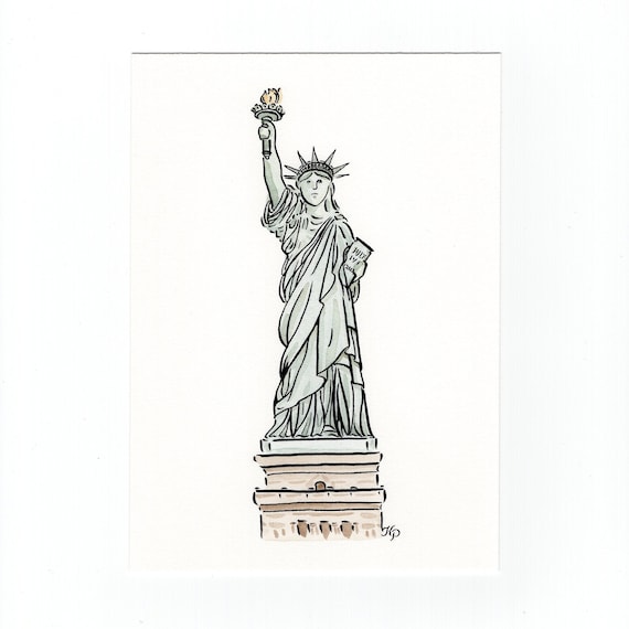 Peinture avec statue de la liberté Banque de photographies et d’images