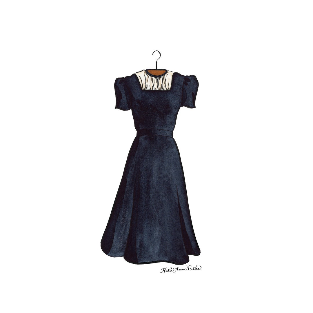 The Shop Around the Corner Movie Dress Art Print | 5x7 Watercolor Art ...