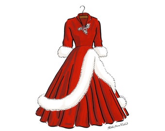red and white dress for christmas Girls' Velvet Tutu Christmas Dress
