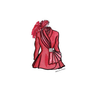 White Christmas Choreography Costume Print | 5x7 White Christmas Movie Dress Print | White Christmas Costume | Judy White Christmas Dress