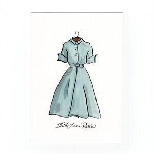 Vintage Dress Pattern Illustration 5112 10x15 Gicl\u00e9e Canvas Print