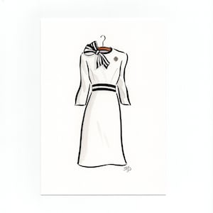 Princess Catherine Dress | Original 5x7 Watercolor Painting | Kate Middleton Dress | Princess Catherine Middleton Art | Princess Kate Dress