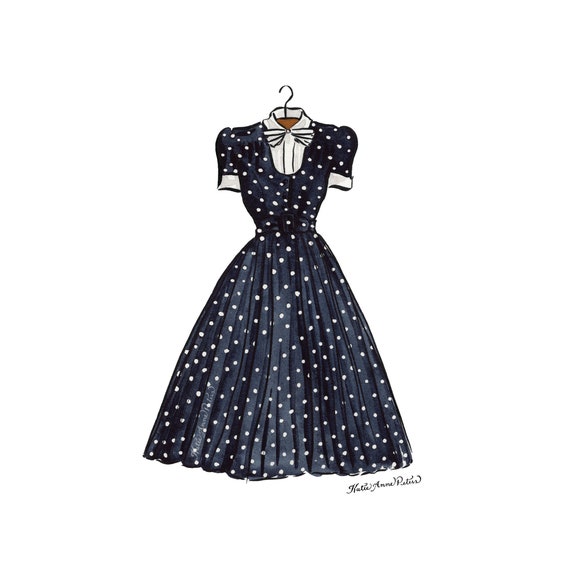 i love lucy blue polka dot dress I Love Lucy Dress Print | 5x7 Watercolor Painting | I Love Lucy Costume Art  | Old Hollywood Dress | I Love Lucy Print | I Love Lucy Wall Art