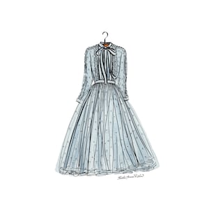 Princess Catherine Dress Print | 5x7 Watercolor Painting | Kate Middleton Dress | Princess Catherine Middleton Art | Princess Kate Dress Art