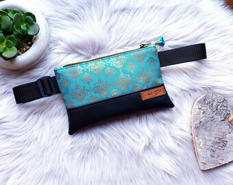turquoise bum bag