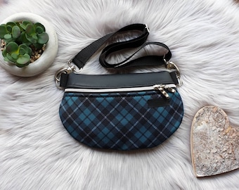 Tartan green bum bag crossbody bag