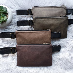 Brown faux leather bum bag fanny pack