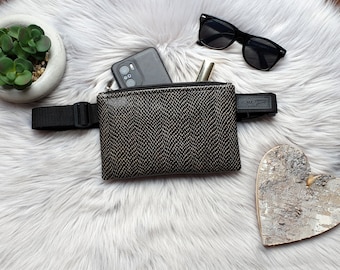 Boa snake faux leather bum bag,fanny pack for women