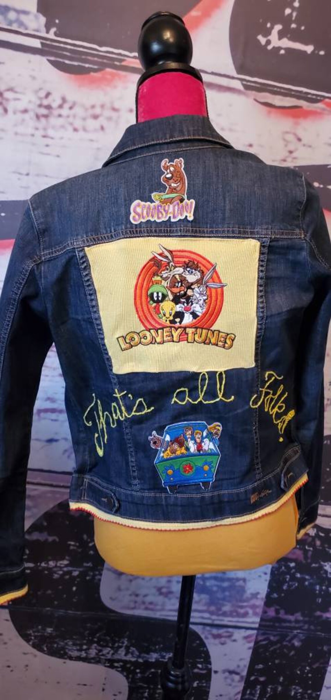 looney tunes jean jacket