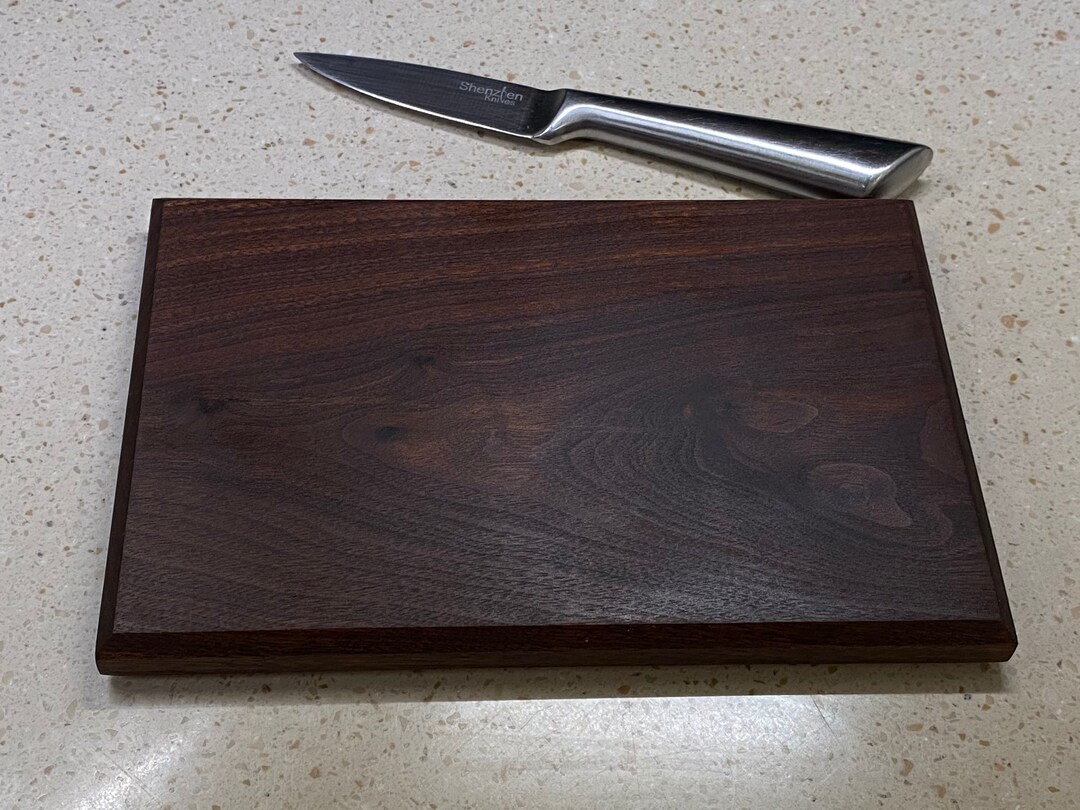 Tabla de quesos de madera de nogal con borde achaflanado Etsy México