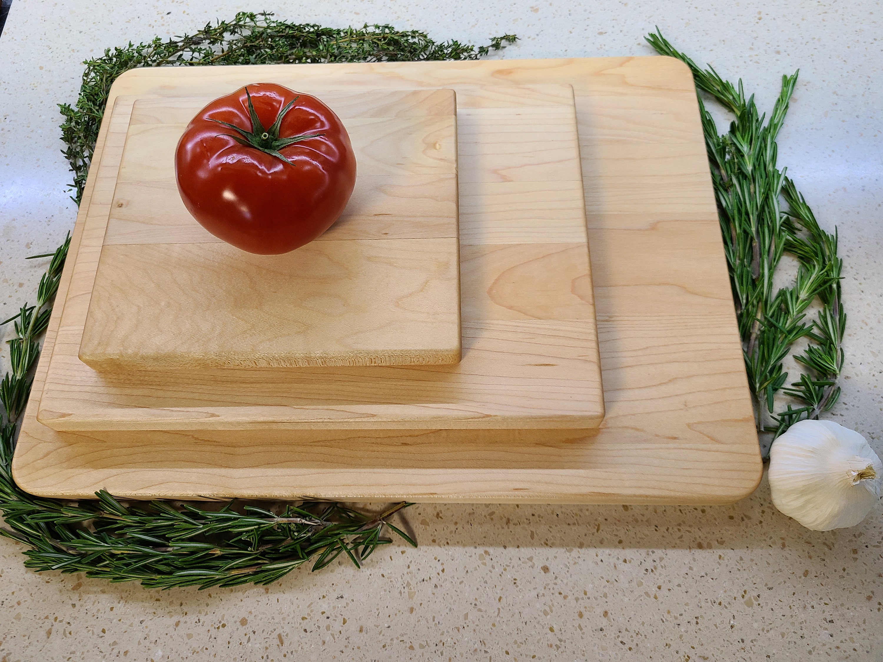 3pc Maple Wood Cutting Board Set. 3/4 Maple Cutting Etsy