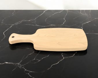 Handcrafted Maple Wood Charcuterie Board with Handle - Small Serving Tray