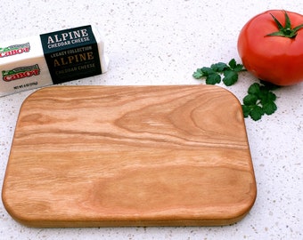 Cherry Wood Cutting Board, Cheeseboard, Portable Cutting Board, Small Serving Plate