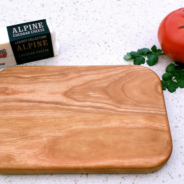 Cherry Wood Cutting Board, Cheeseboard, Portable Cutting Board, Small Serving Plate