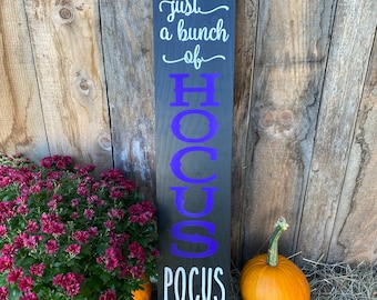 Hocus Pocus Halloween Porch Sign, Handmade Wooden Decor