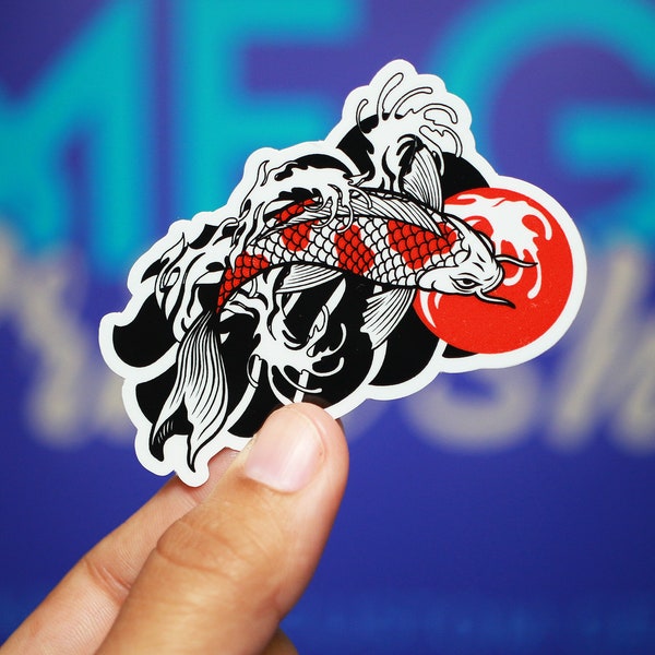 Sticker - Black & Red Koi