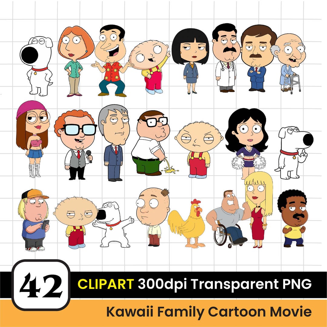Chibi Comedy Family Cartoon Characters Set - Etsy