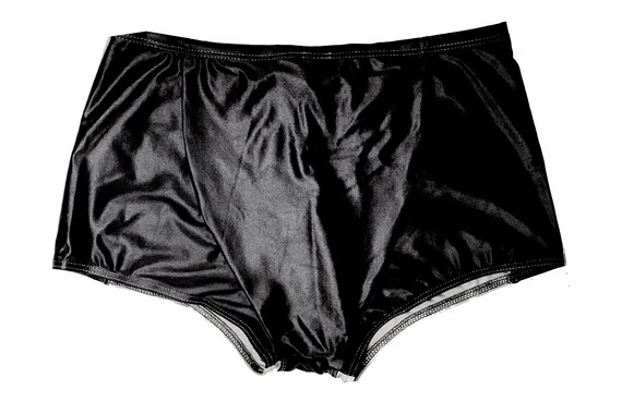 Boxer In Pelle Lucida Uomo - Metallic Clubwear Costume Da Bagno Asciugatura Rapida