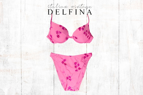 Pink Daisies High-Waist, High Leg Bikini Set with… - image 3