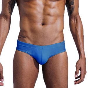 Sexy Blue Men&#39;s Swim Brief, Men&#39;s Lo-rise Briefs Swimsuit, Size 48 EUR/LG