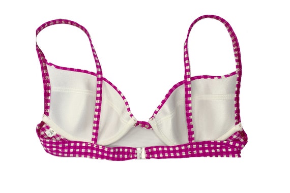 Pink Gingham High-Waisted Bikini Set, Vintage 90s… - image 4