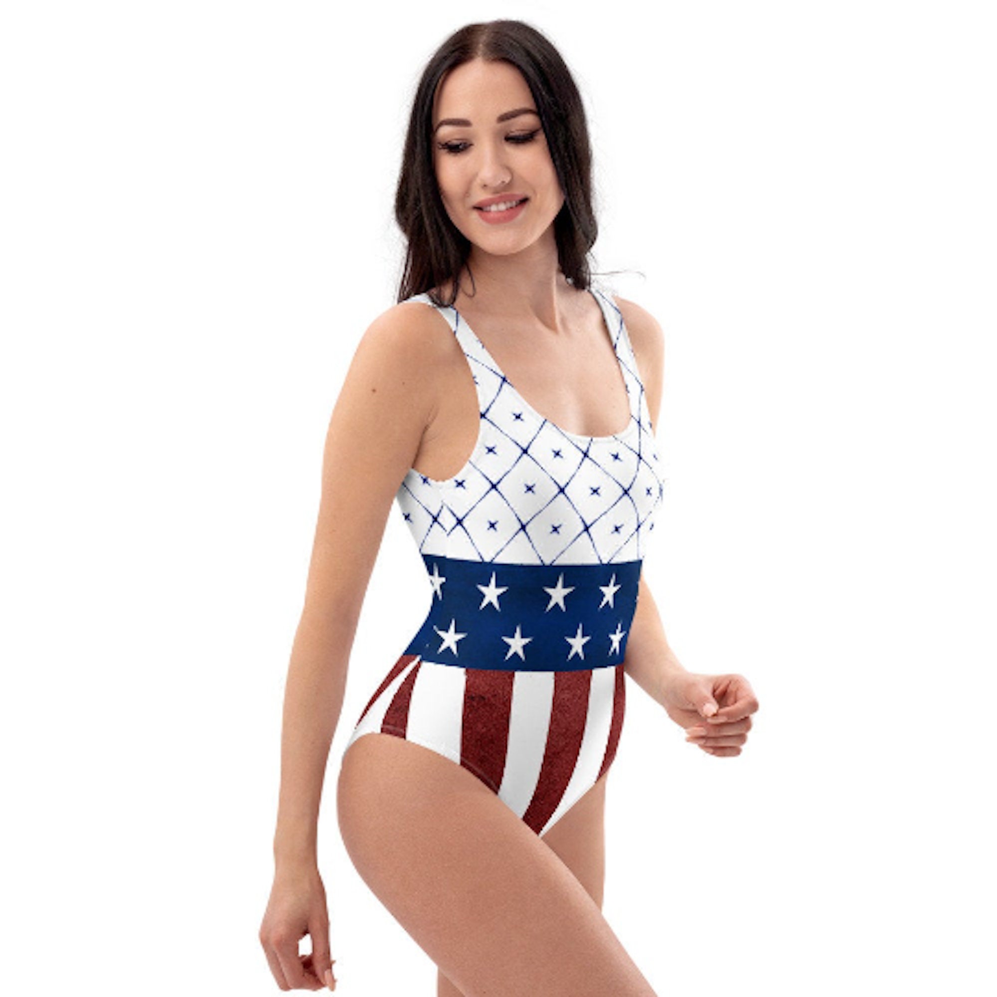 American Flag One-piece Swimsuit/one-piece Swimsuit Women/ Made in USA 