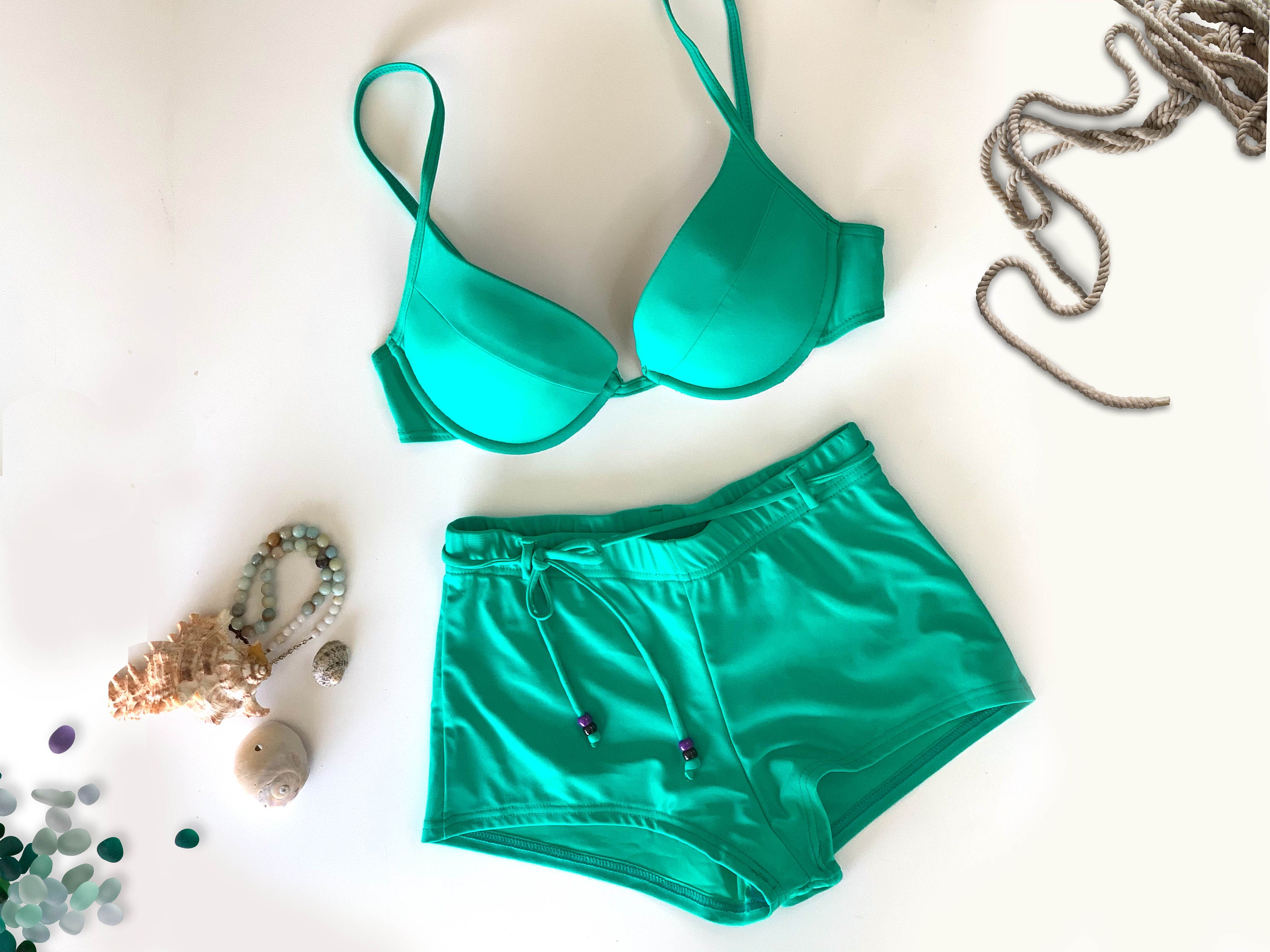 High waisted swim bike shorts clearance